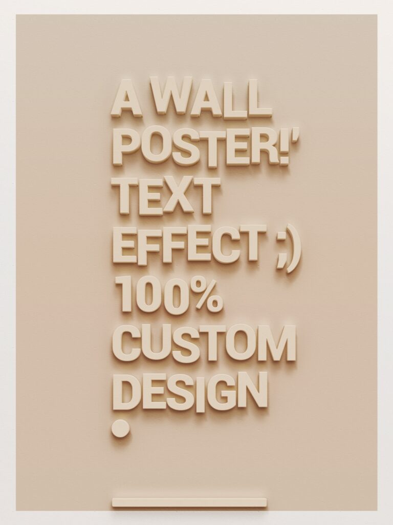 Wall Poster Text Effect
