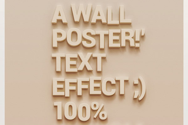 Wall Poster Text Effect