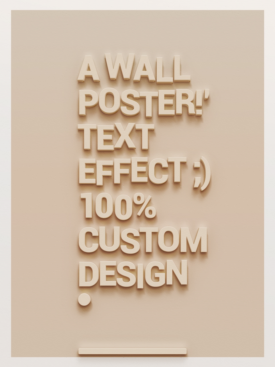 Wall Poster Text Effect FREE PSD
