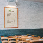 Wall Wooden Framed Restaurant Menu Poster Mockup