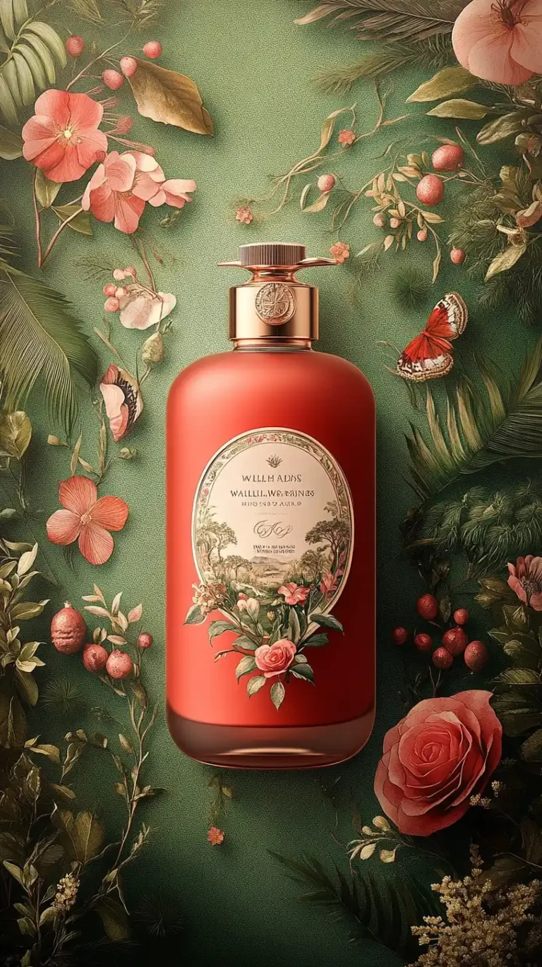 Watercolor Floral Cream Bottle