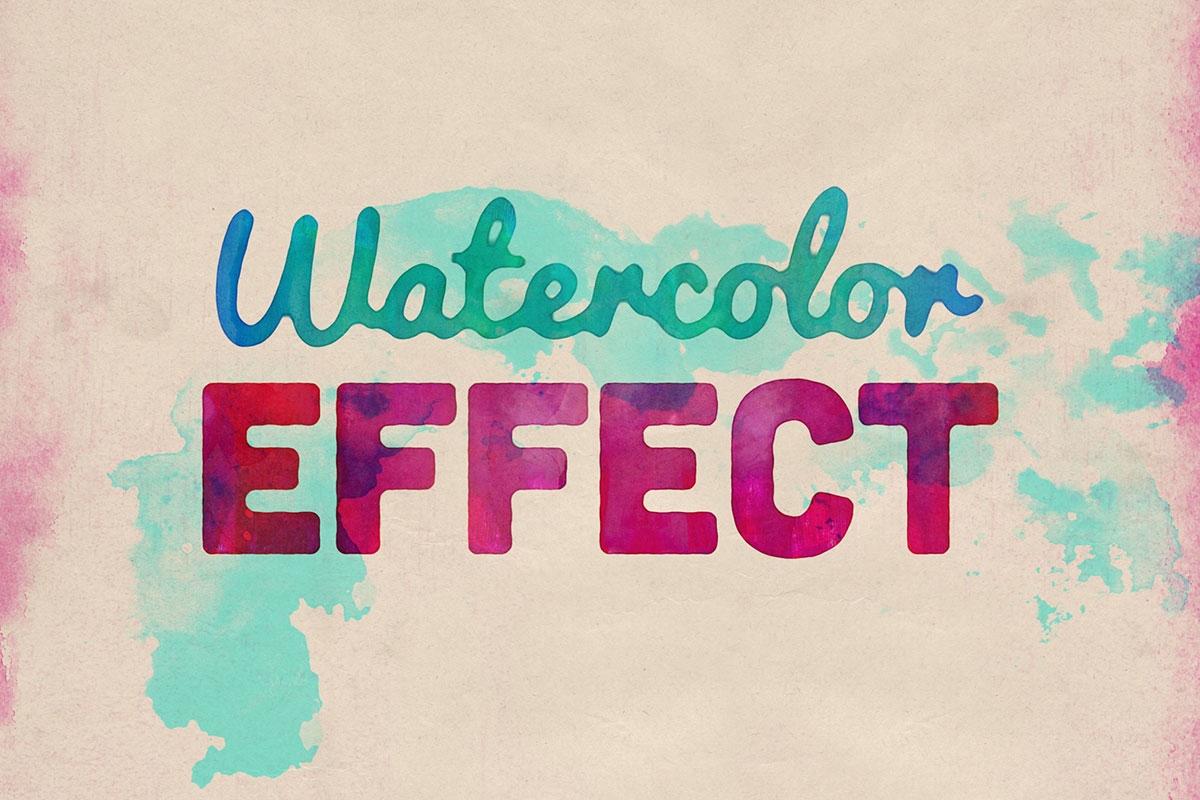 Watercolor Text and Logo Effects FREE PSD