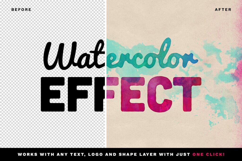 Watercolor Text and Logo Effects