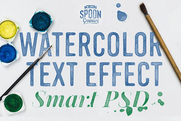 Realistic Watercolor Text Effect