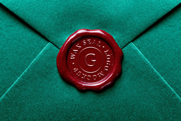 Wax Seal Logo Mockup