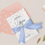 Wedding Invitation Card and Envelope Mockup