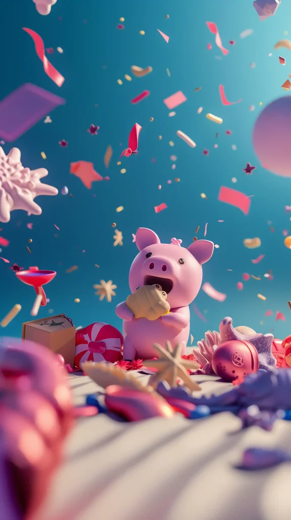 Whimsical Beach Piggy