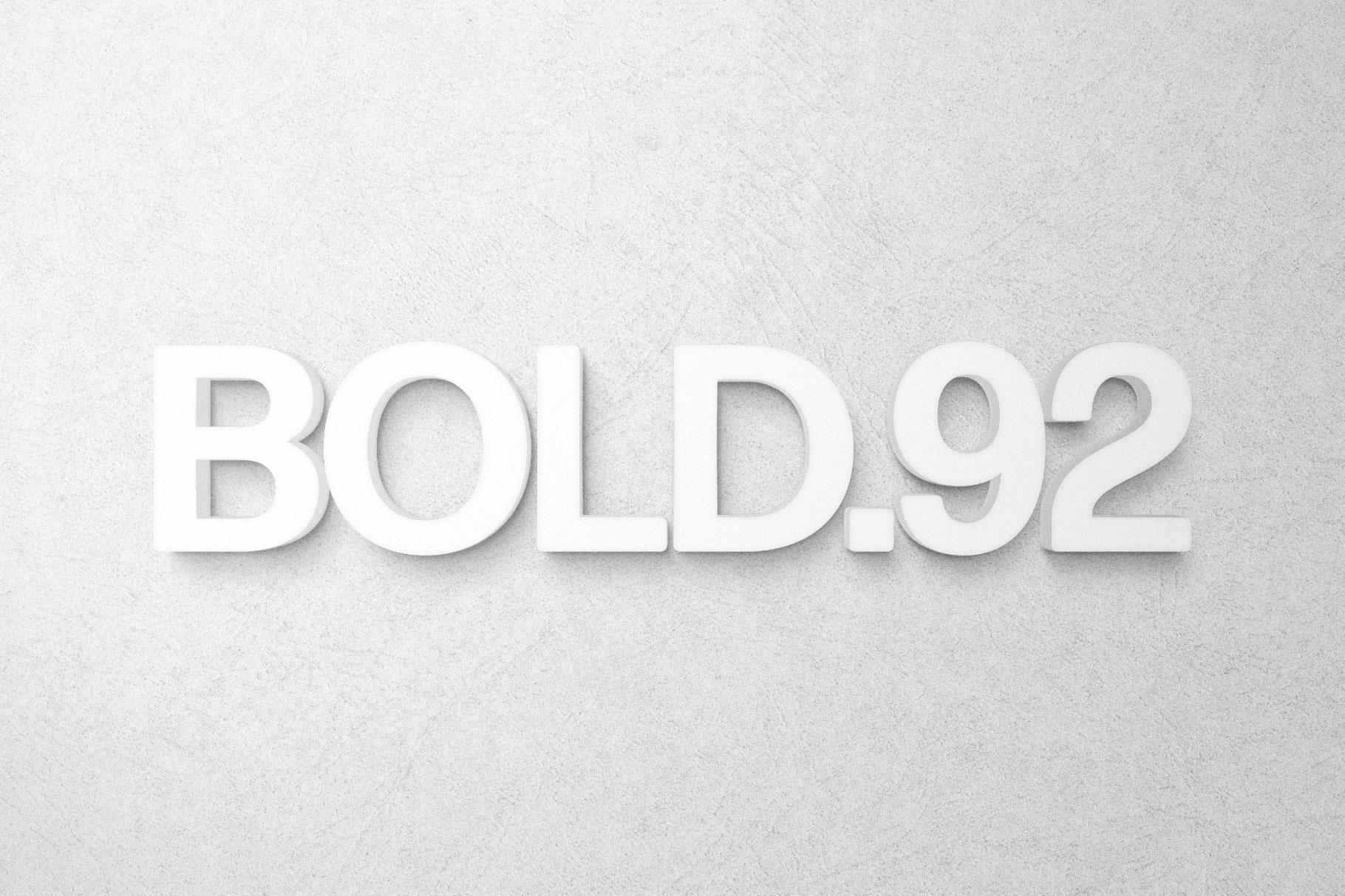 Free White 3D Signage Effect PSD Template