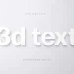 Minimal White 3D Text Effect
