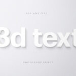 Minimal White 3D Text Effect
