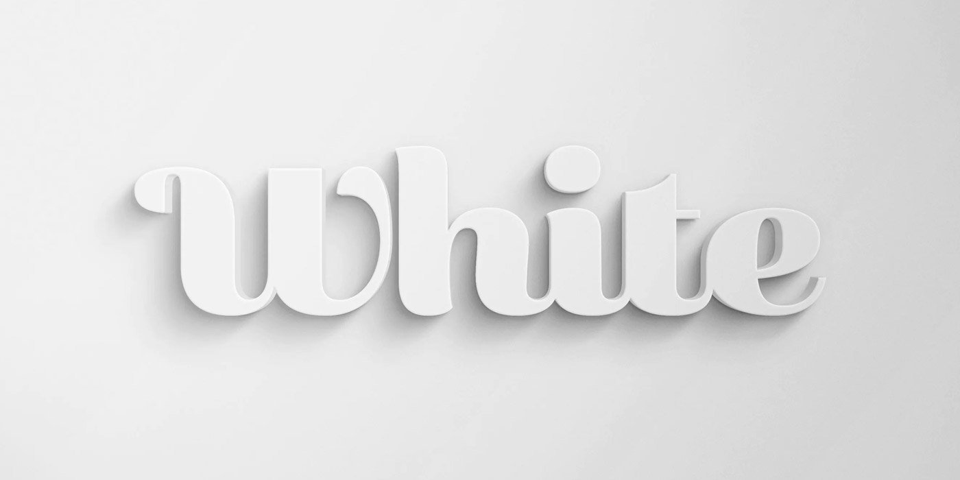White 3D Text Effect FREE PSD