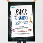 White, Black, Modern Back to School Flyer Template
