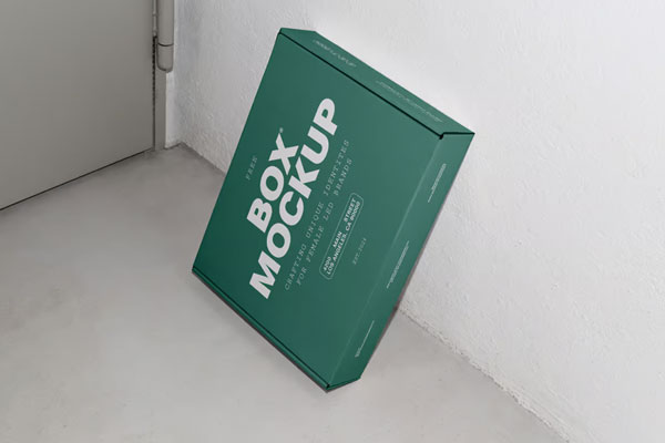 White Cardboard Box Mockup
