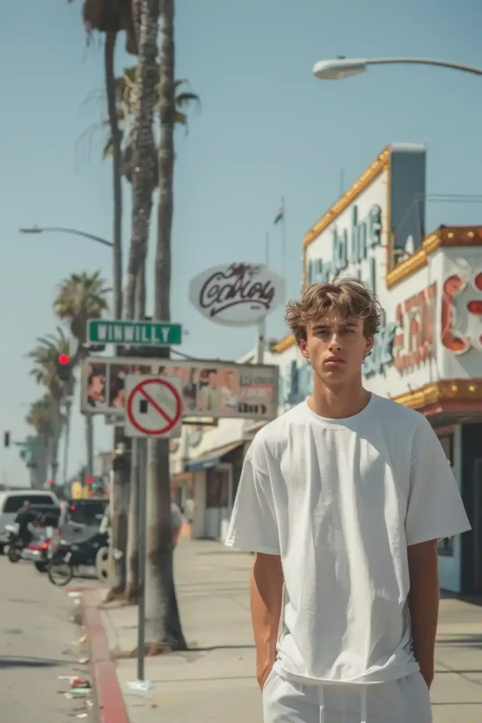 White Tee Venice Beach