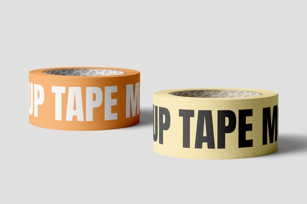 Wide Adhesive Tape Mockups
