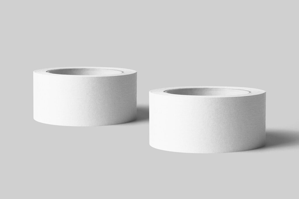 Wide Adhesive Tape Mockups