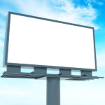 Wide Advertising Roadside Billboard Mockup