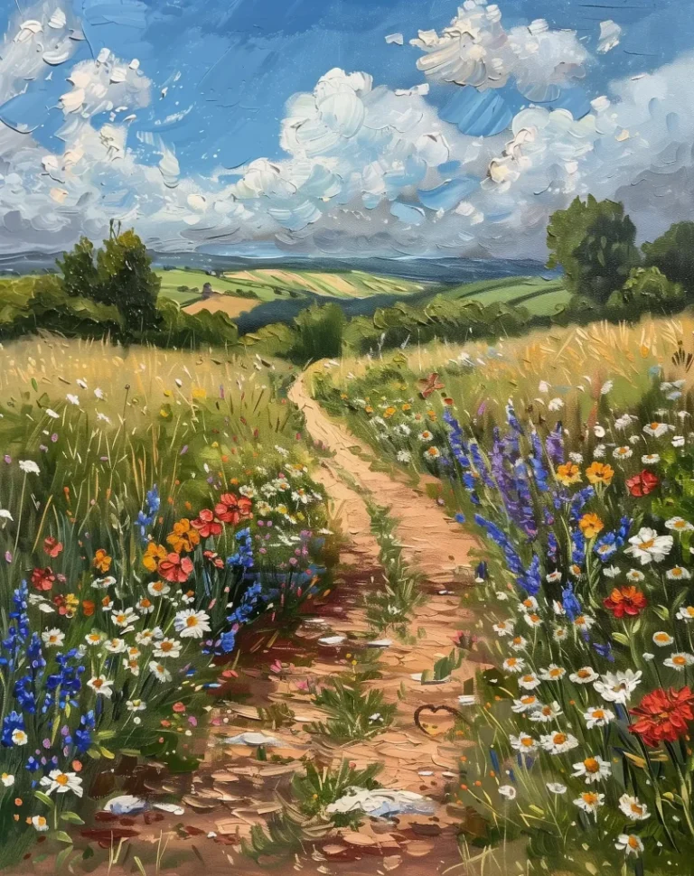 Wide Angle Wild Flowers ai prompt preview
