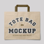 Wide Paper Bag Mockup