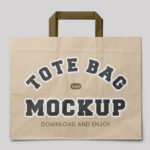 Wide Paper Bag Mockup