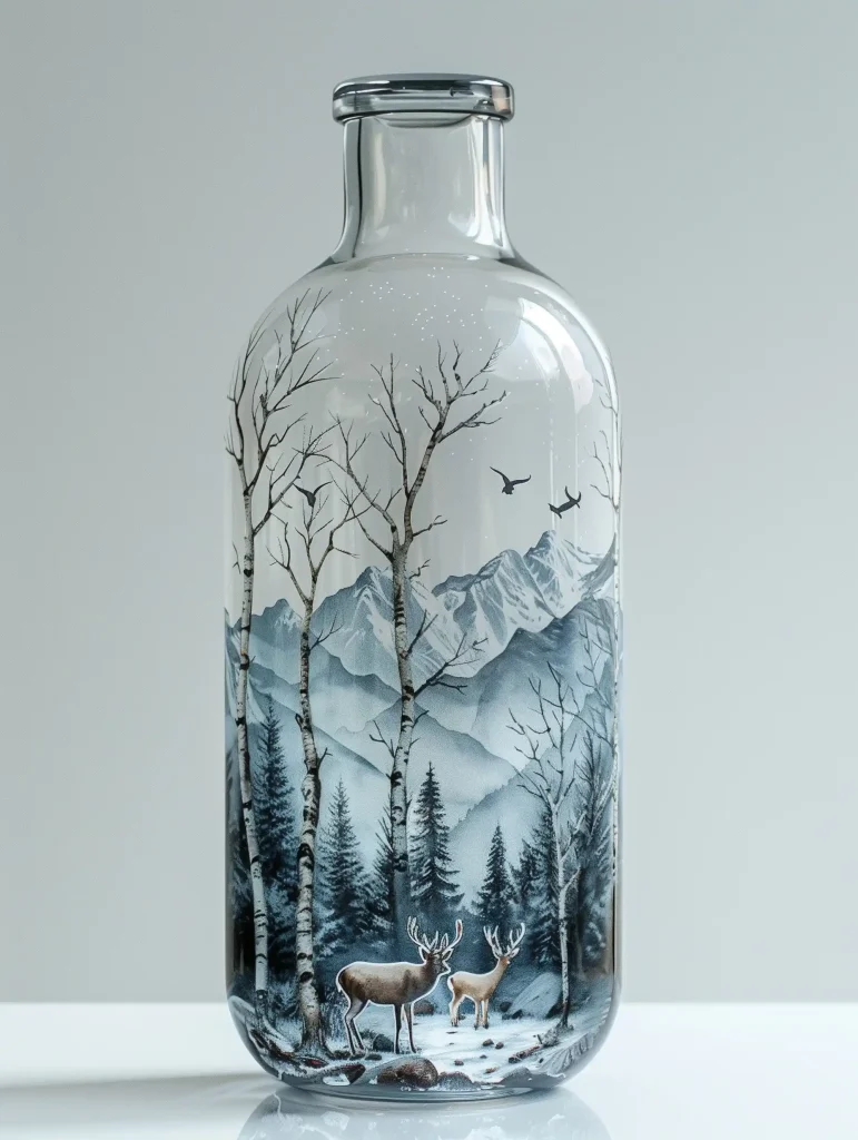 Wildlife Glass Bottle Art