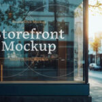 Window Decal Logo Mockup