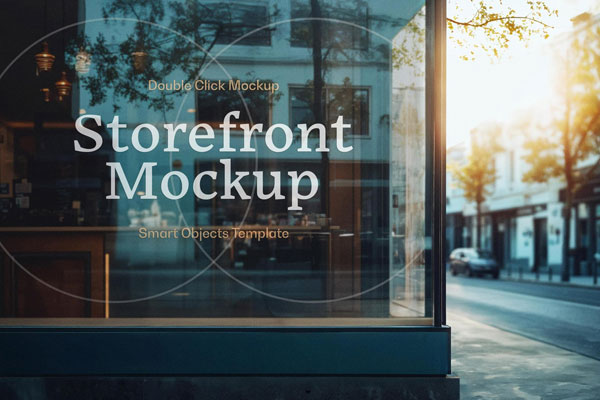 Window Decal Logo Mockup