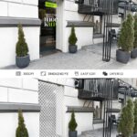 Window Door Decal Sign Mockup in Perspective Vision