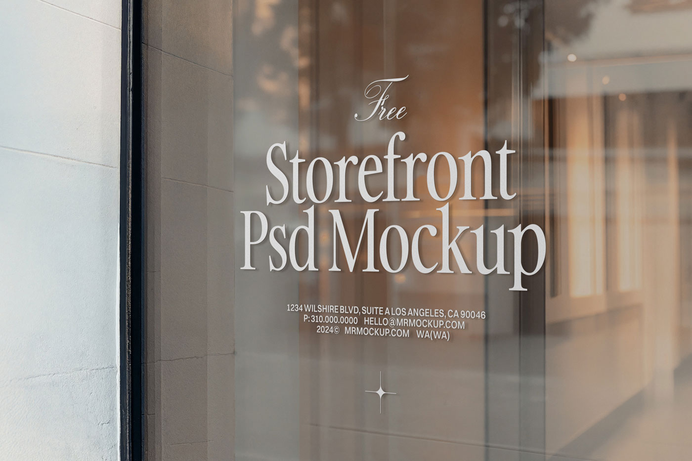 Free Window Storefront Mockup PSD Template