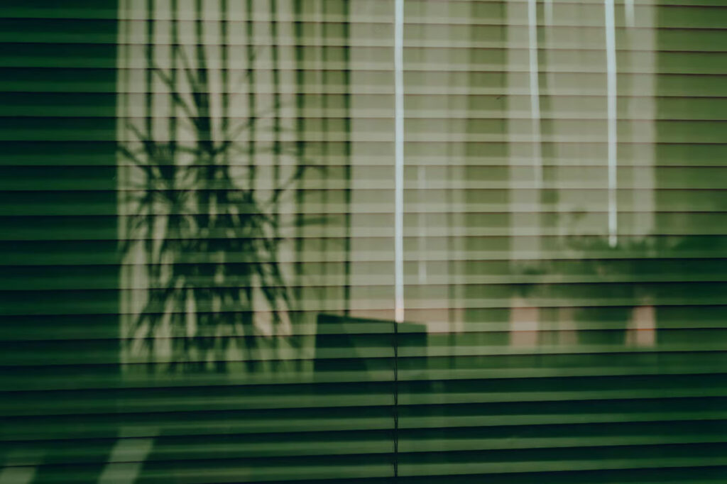 Window Storefront with Blinds Mockup