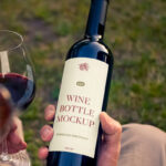 Wine Bottle in Hand Mockup