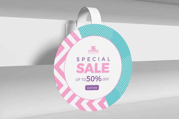 Wobbler Circle Shelf Mockup