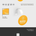 Wobbler Hanging Wall Mockup