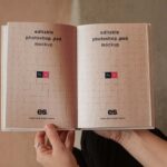 Woman Hand-holding Opened Hardcover Book Mockup