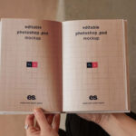 Woman Hand-holding Opened Hardcover Book Mockup