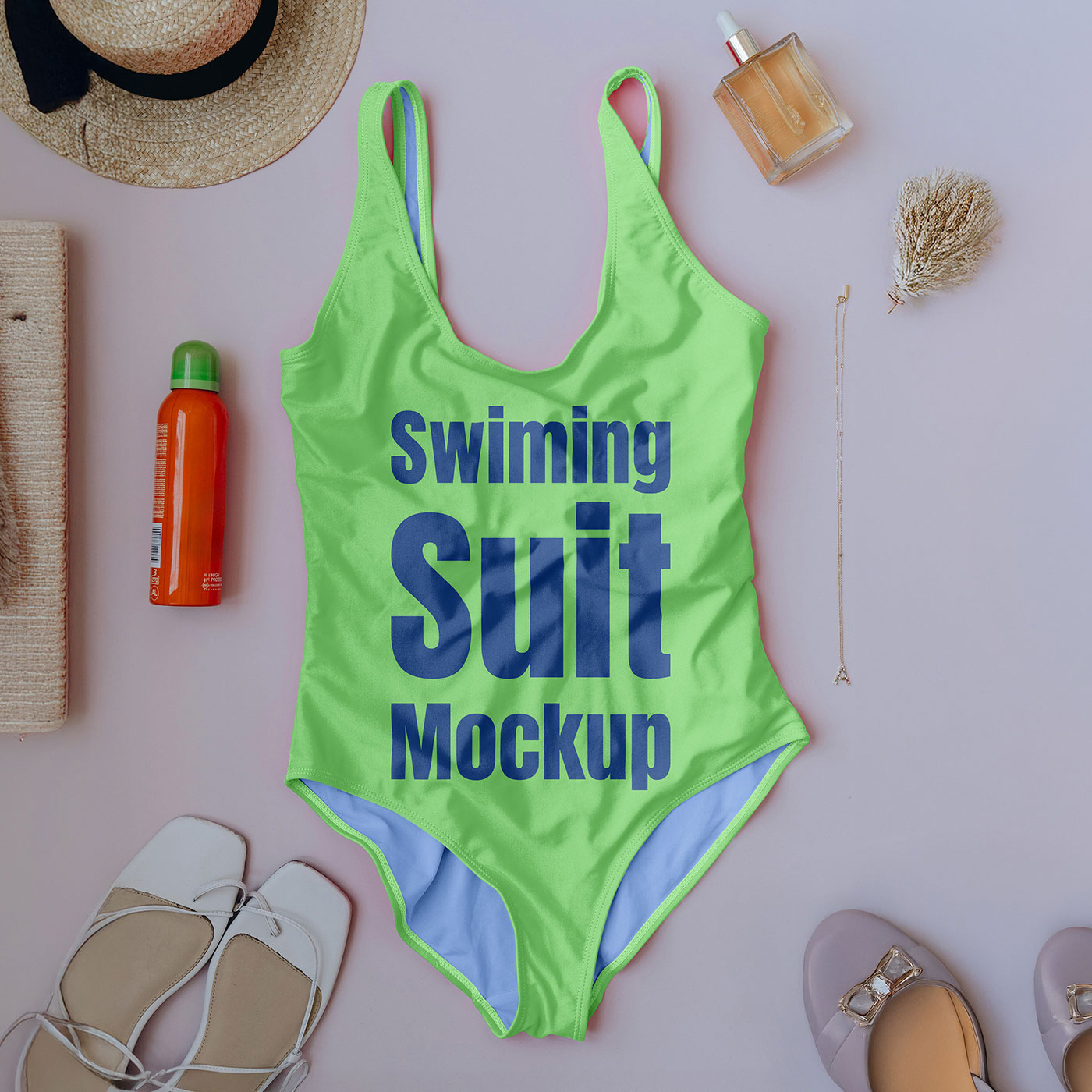 Free Woman Swimsuit Mockup PSD Template