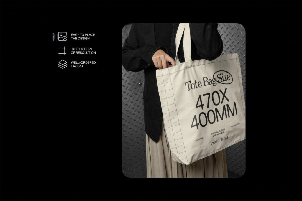 Woman Tote Bag Mockup