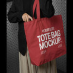 Woman Tote Bag Mockup