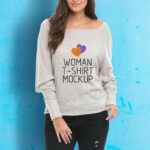 Woman Wearing a Loose Sweater Mockup