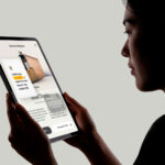 Woman with Minimalist Tablet Mockup