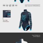 Womens Long Sleeve Bodysuit Mockup
