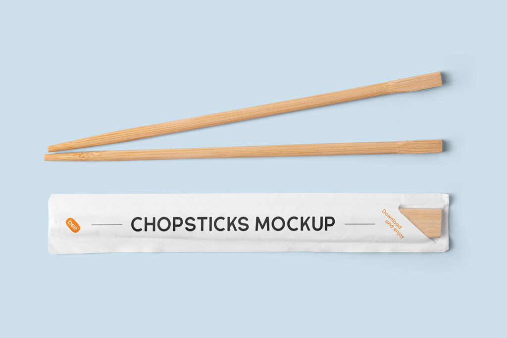 Wooden Chopstick Mockup