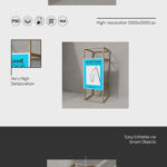 Wooden Frame Poster Mockup