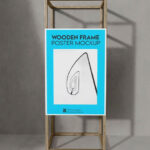 Wooden Frame Poster Mockup