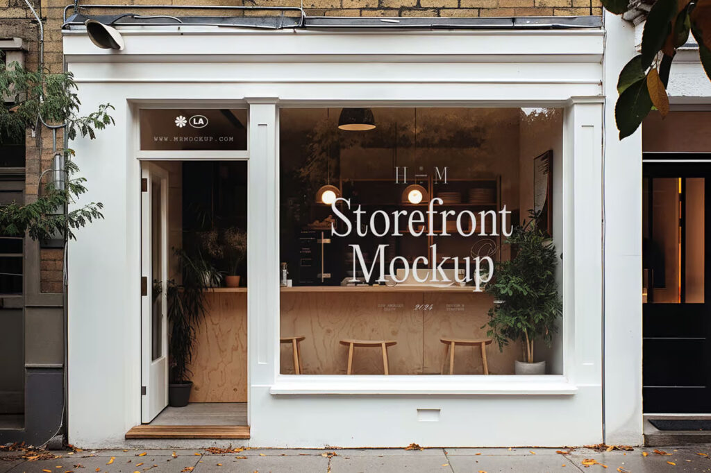 Wooden Storefront Mockup