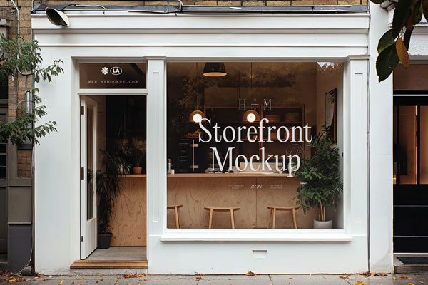 Wooden Storefront Mockup
