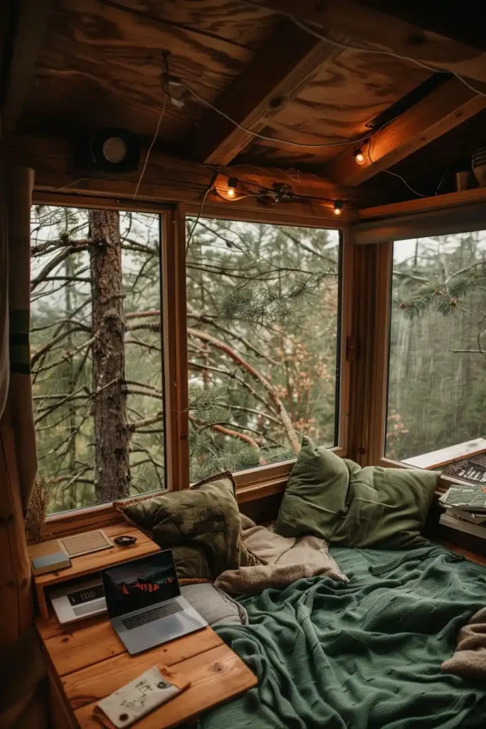 Wooden Treehouse Interior