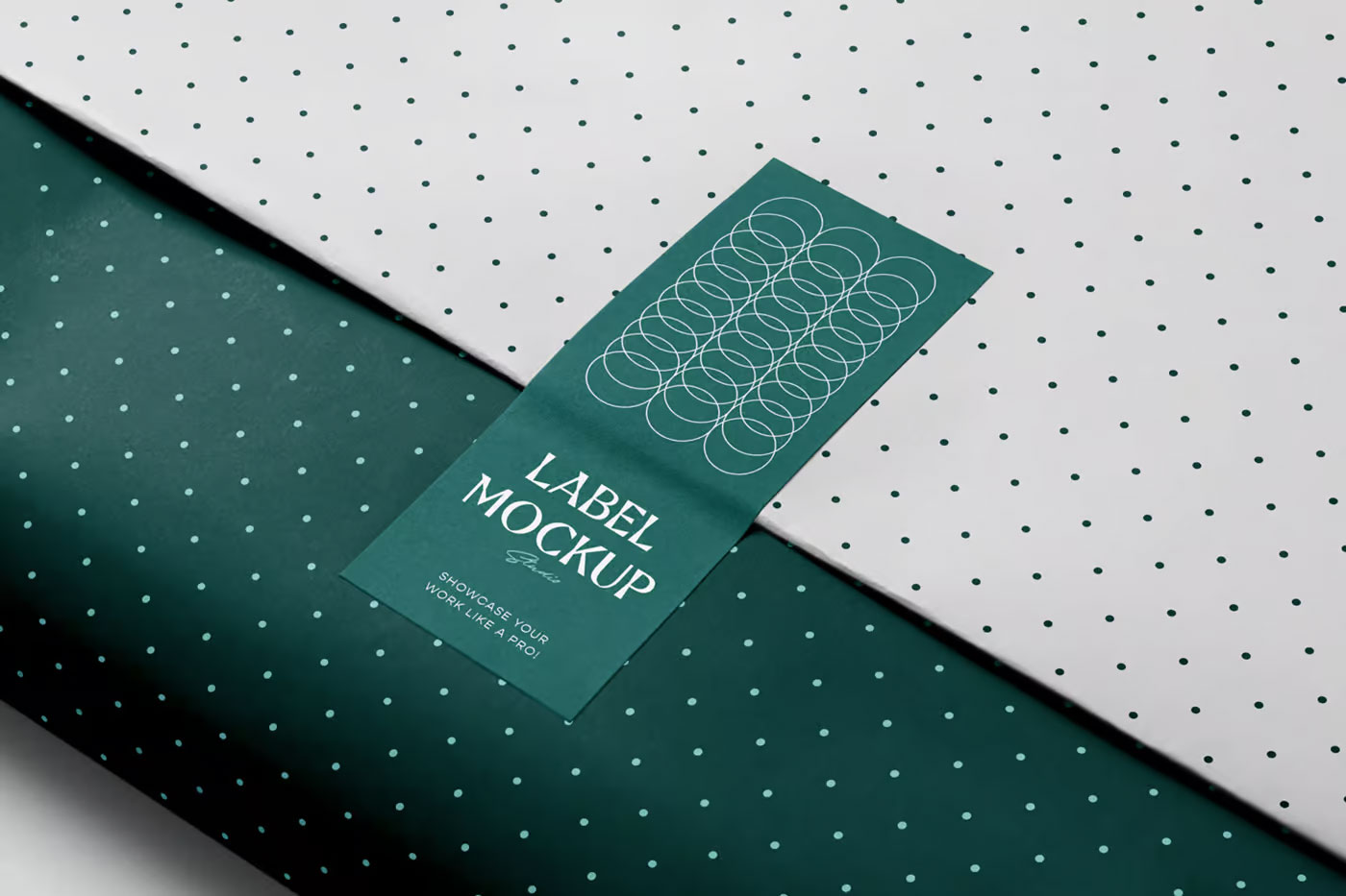 Free Wrapping Paper in Perspective Mockup PSD Template
