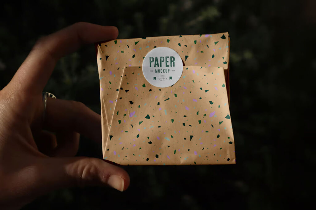 Wrapping Paper Package Mockup