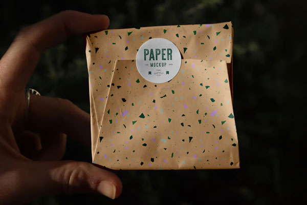 Wrapping Paper Package Mockup
